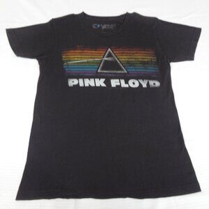 LIQUID BLUE PINK FLOYD RAINBOW DARK SIDE OF THE MOON - BLACK SMALL T-SHIRT K727